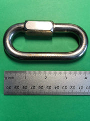 US Stainless 316 quick link half-inch laser etched marking for easy size verification