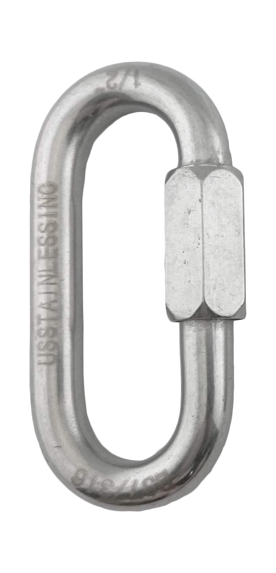 US Stainless 316 quick link half-inch with marine-grade corrosion resistance for secure rigging