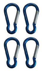 US Stainless four-piece aluminum spring hook with carabiner style design for versatile key-chain connections