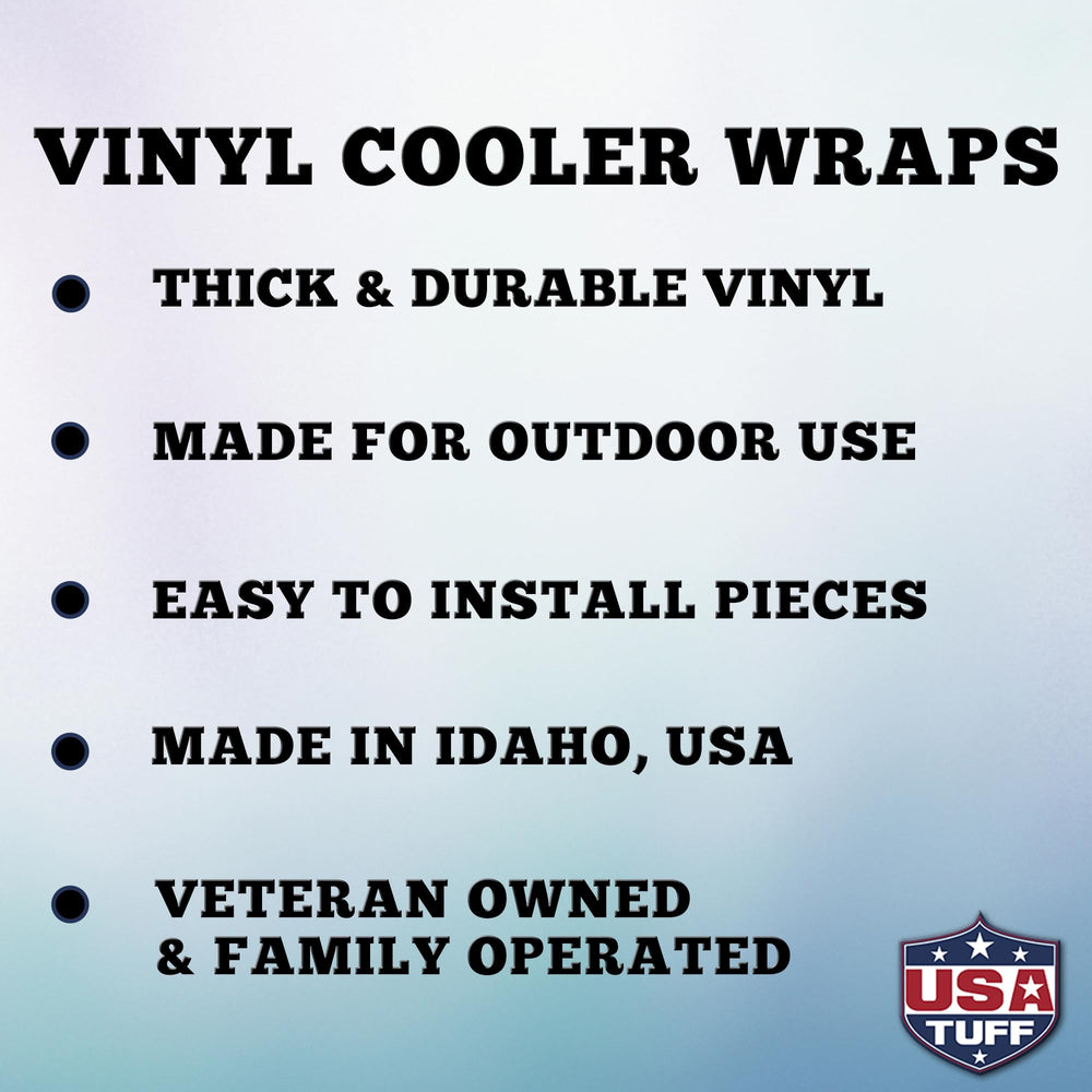 USATuff aggressive adhesive clings to rugged cooler surfaces
