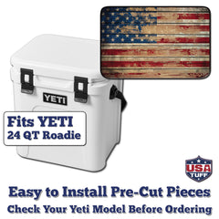 USATuff outdoor-ready vinyl material close-up highlights durable weatherproof coating.
