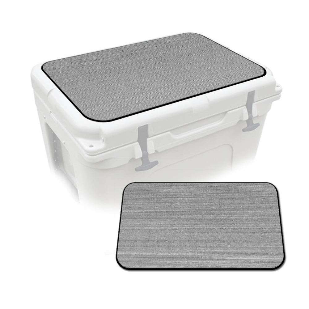USATuff SeaDek cooler pad installation shows DIY peel-and-stick setup for quick use