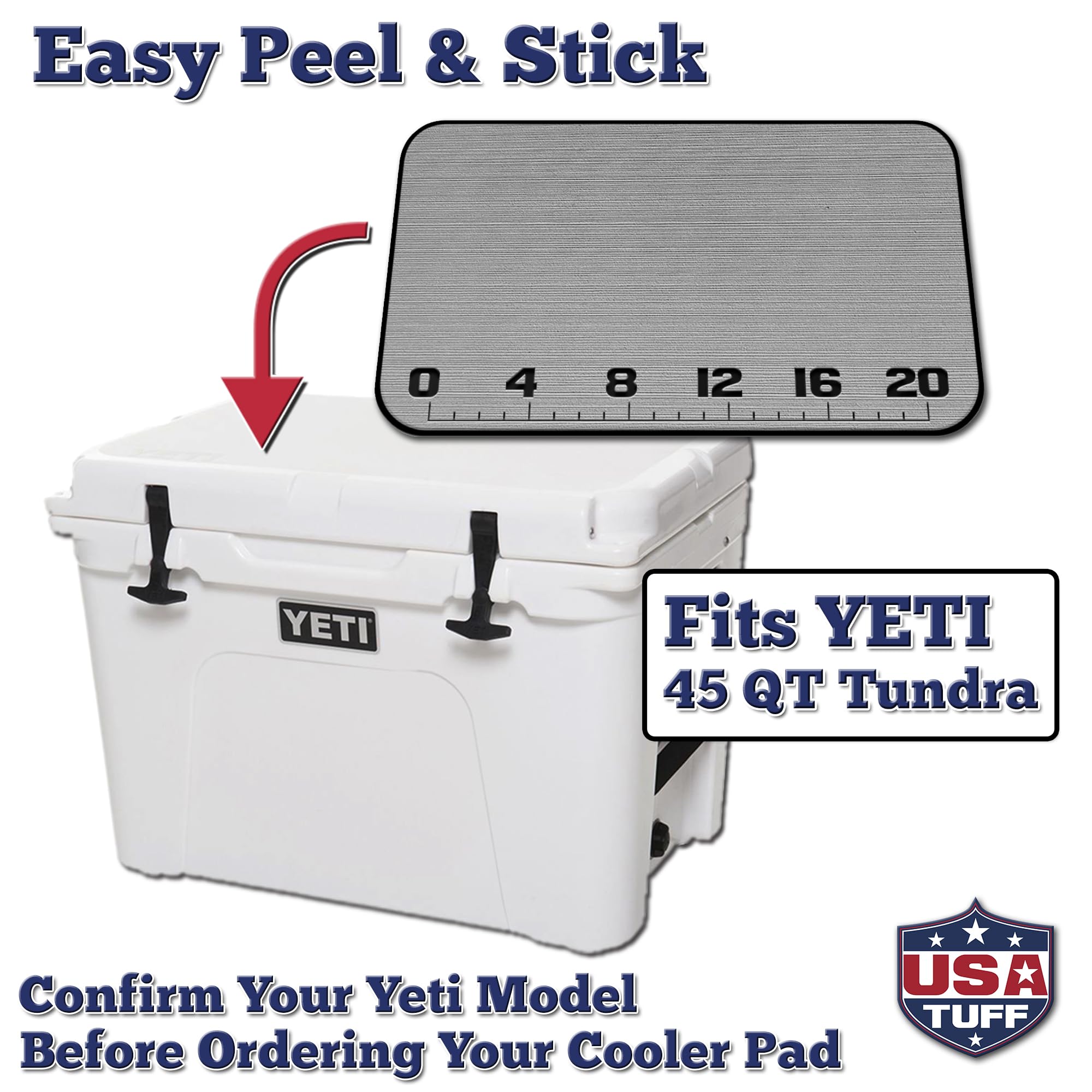 Non-slip surface of USATuff SeaDek EVA mat enhances footing during outdoor adventures.
