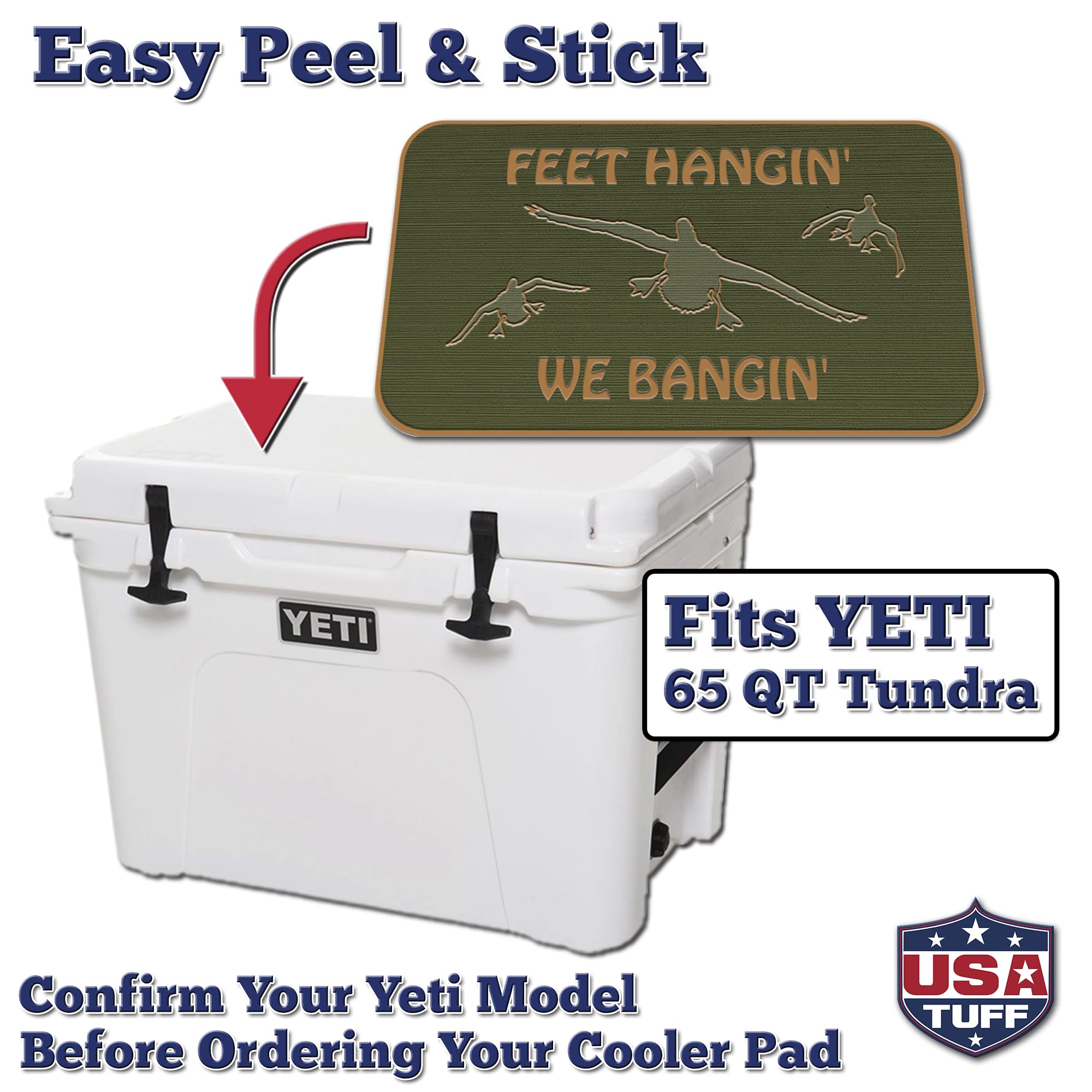 USATuff SeaDek pad cut for YETI Tundra 65 fits precisely.