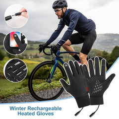 usb heated gloves demonstrate smart touch control for phone use in cold