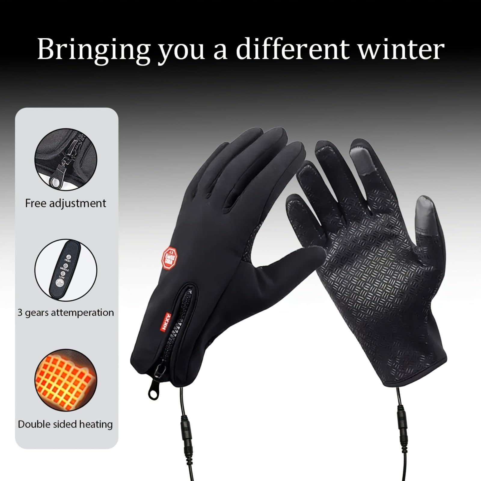 USB Heated Gloves with intelligent temperature control maintain steady warmth.