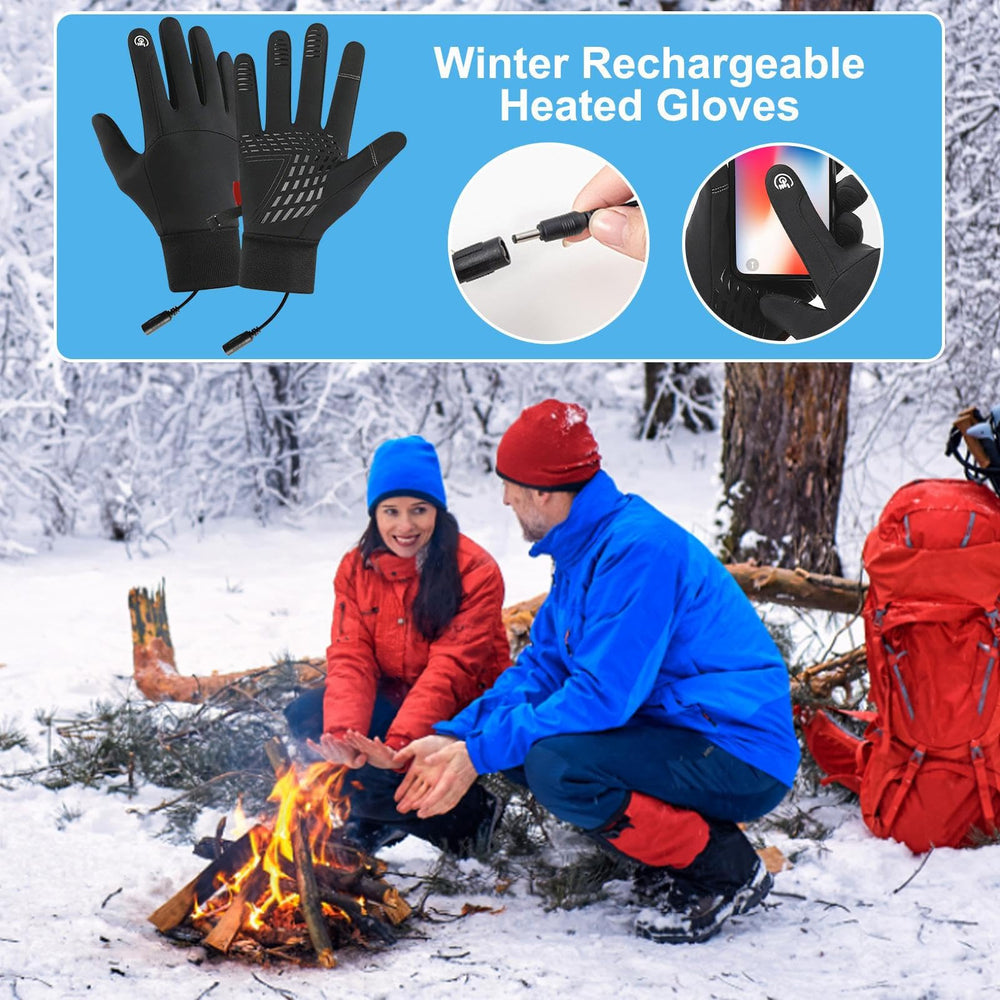 usb heated gloves illustrate windproof seal fit preserving heat during winter chores