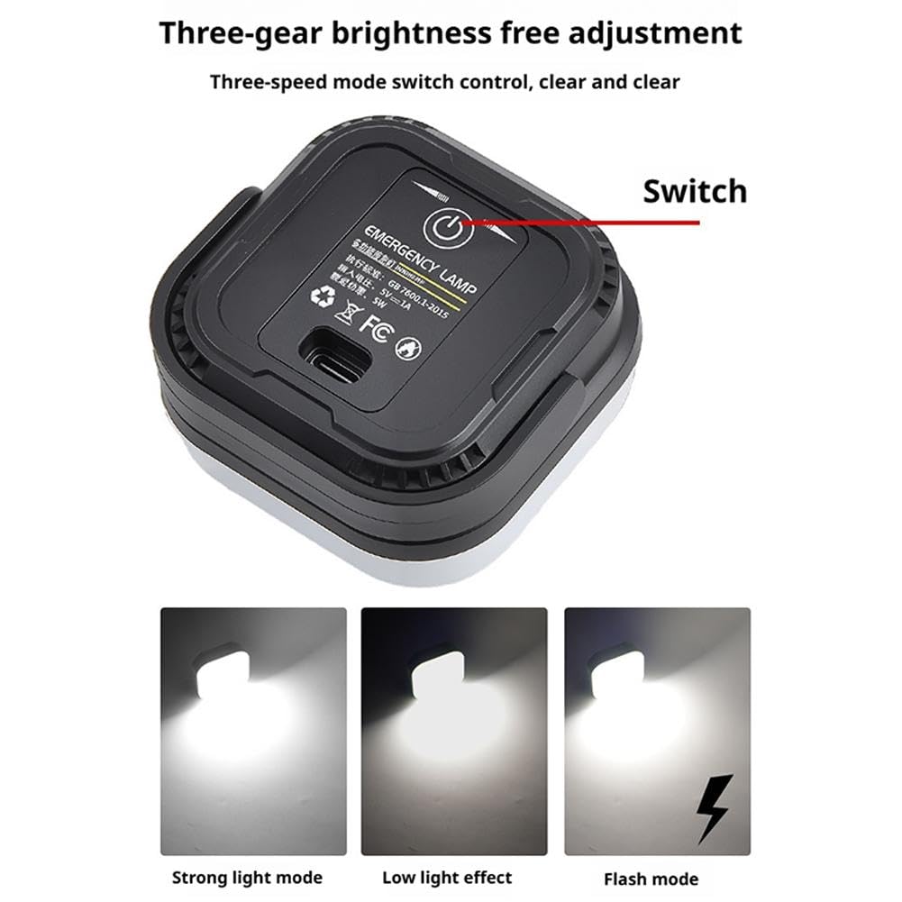 Multi-functional Mini Camping Lamp is USB rechargeable, ensuring quick top-ups for uninterrupted outdoor use.