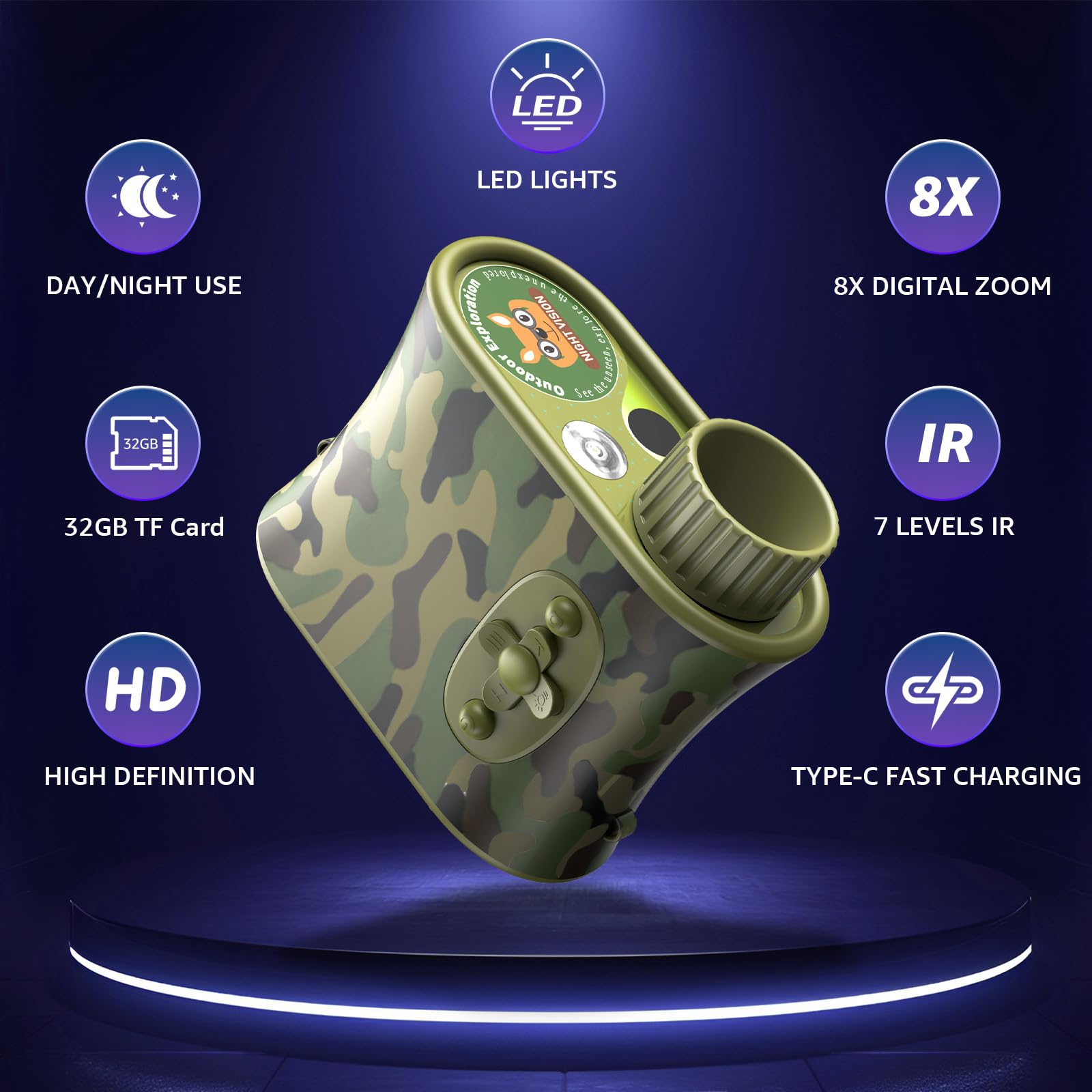 USCAMEL night vision binoculars hd screen, boosts comfortable viewing in all light.