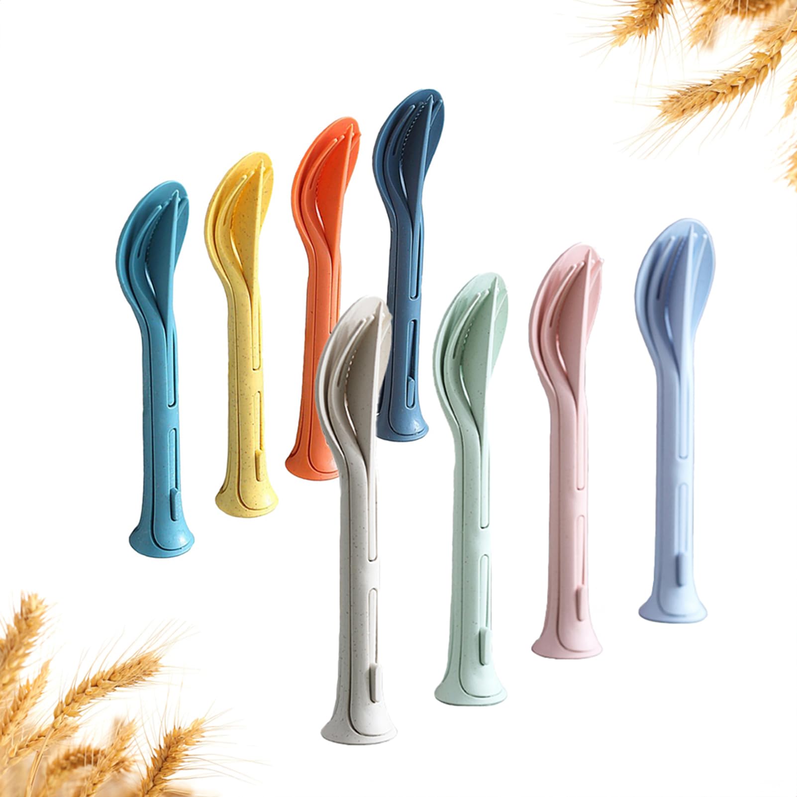 USemporium compact utensils set folded for travel and space-saving storage
