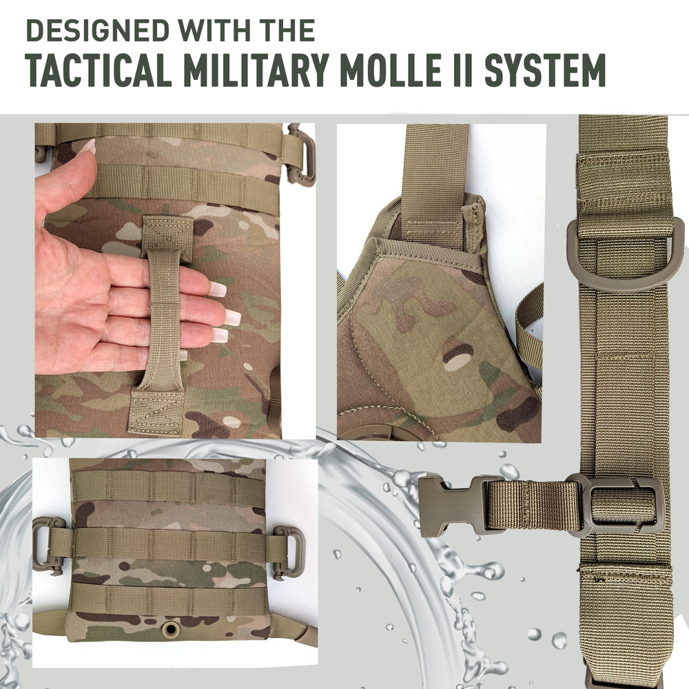 USGI GEAR MOLLE-compatible design attaches to vests, packs, or plate carriers.