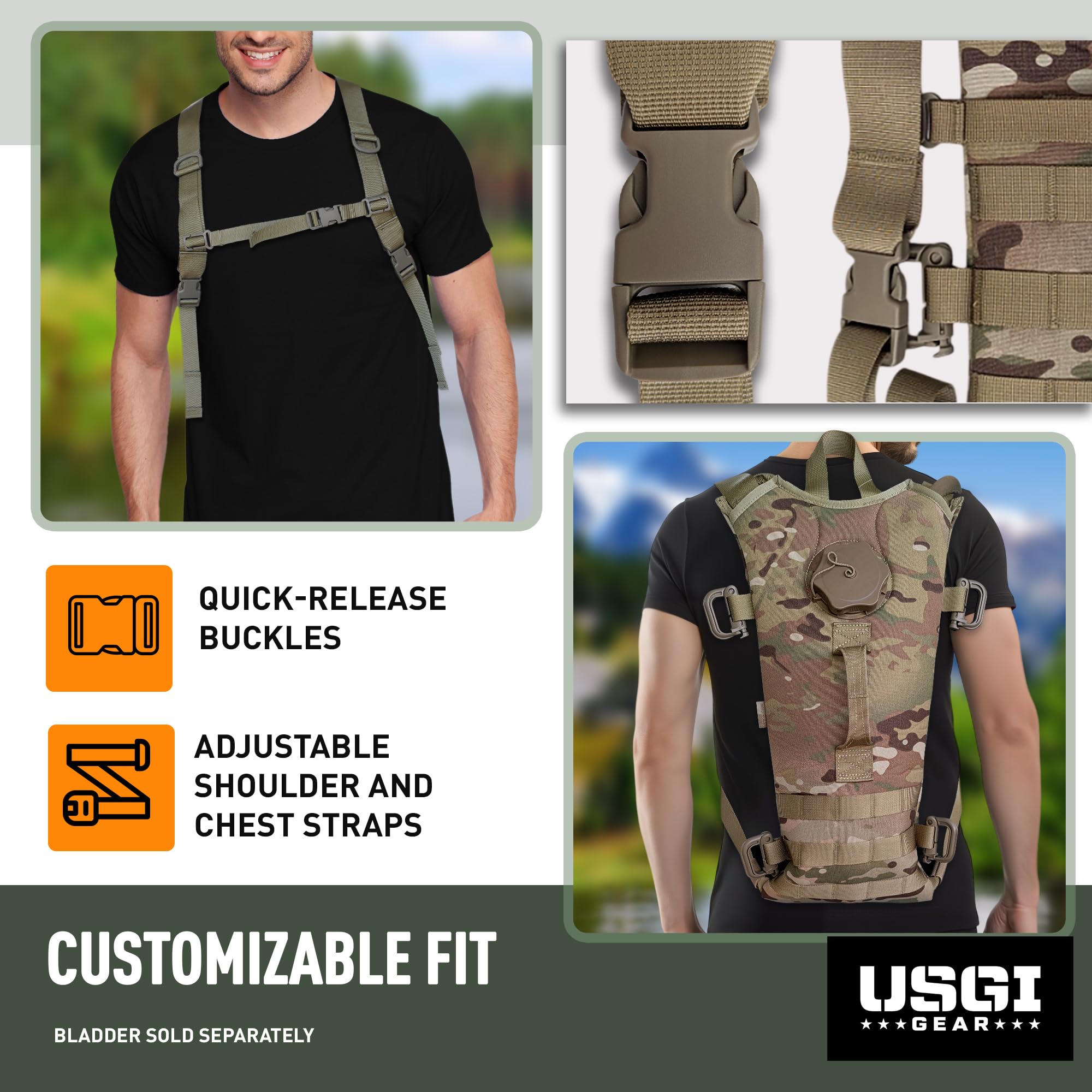 USGI GEAR rugged nylon construction for enduring field use.