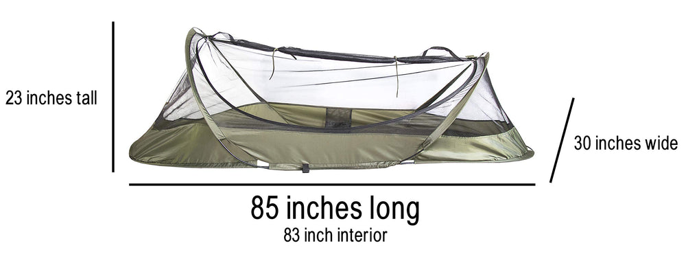 USGI Industries Bivy Tent floor close-up with water-resistant protection for damp nights.