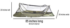USGI Industries Bivy Tent floor close-up with water-resistant protection for damp nights.
