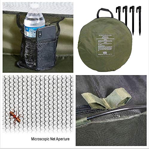 USGI Industries Bivy Tent PVC-stainless frame close-up demonstrates sturdy support.