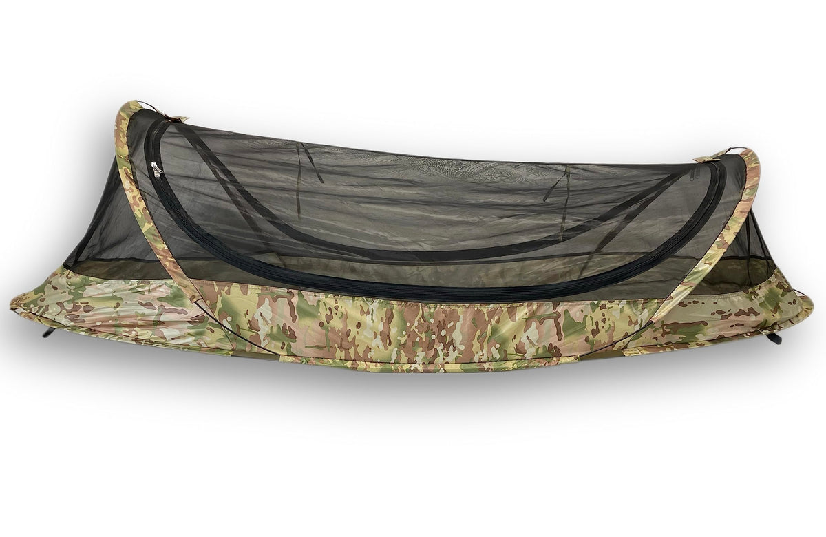 USGI Industries Bivy Tent self-deploys quickly for fast shelter on outdoor adventures.