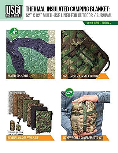 USGI Industries Woobie Blanket camo pattern offers warmth with stealth-ready styling.
