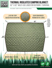 USGI Industries Woobie Blanket compression sack demonstrates portable storage and easy packing.