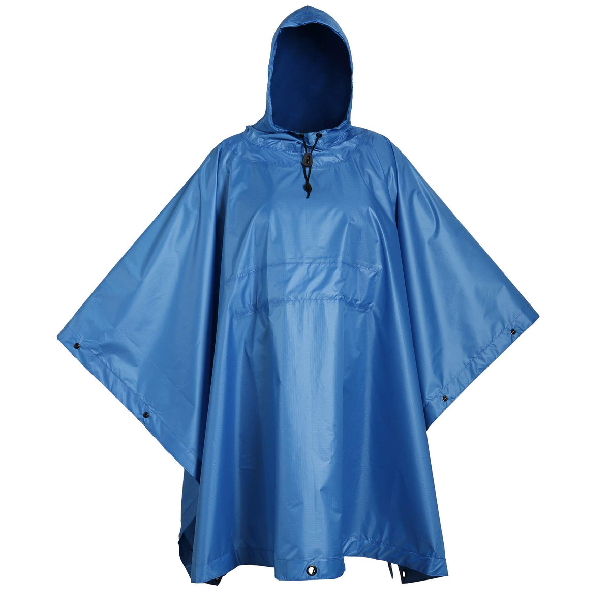 USGI poncho packed in compact storage bag for easy carry and quick deployment.