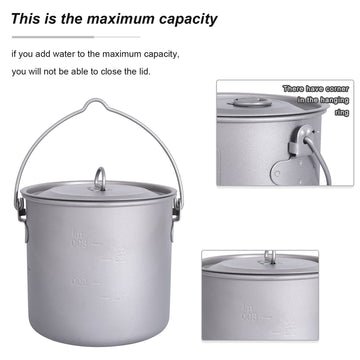 usharedo rustproof titanium pot body-friendly material for all-weather outdoor use.