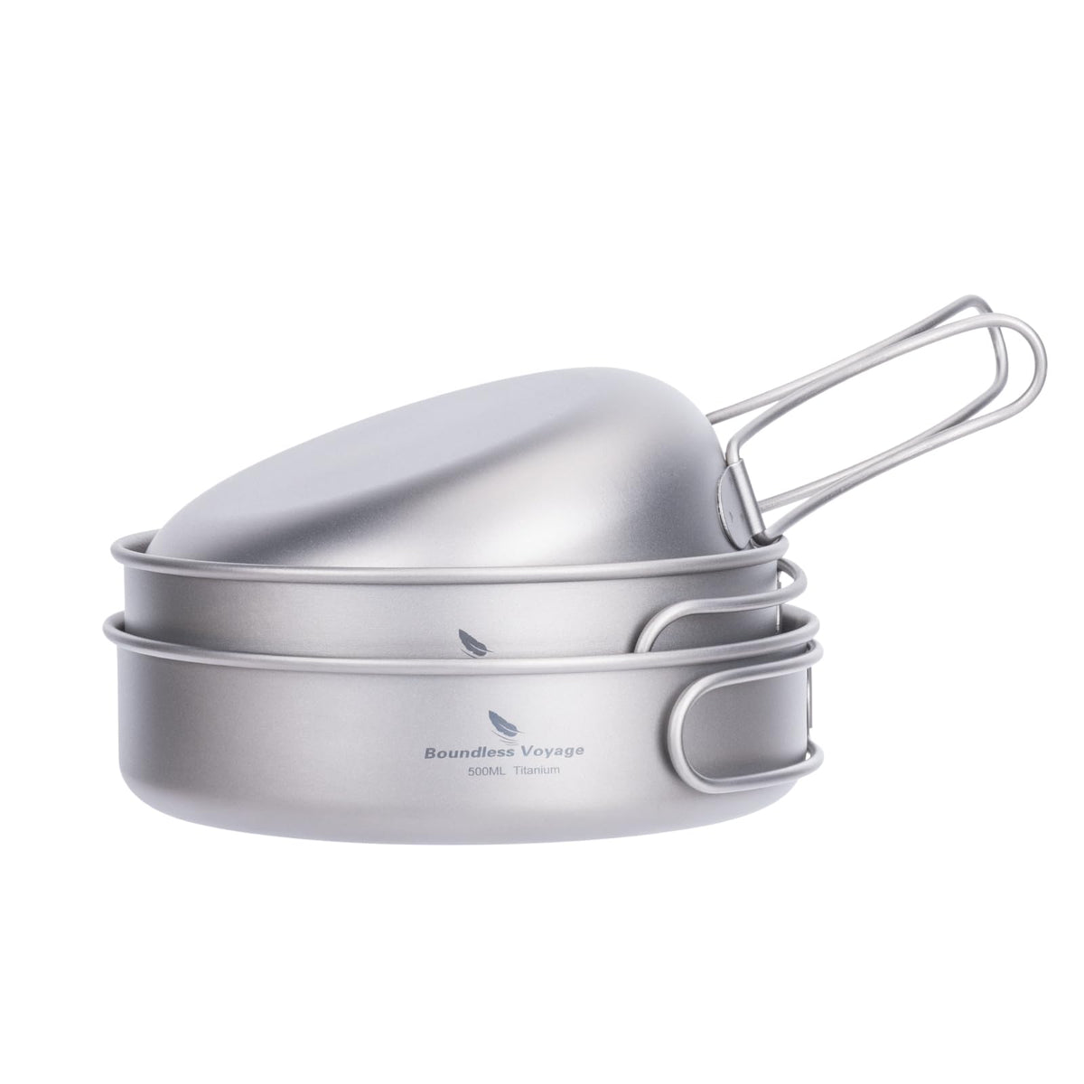 usharedo camping titanium pots set in an outdoor assembly for compact cooking