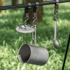 usharedo compact folded titanium pot for backpacking