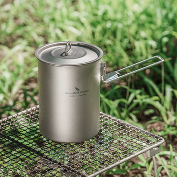 usharedo durable titanium pot for outdoor cooking