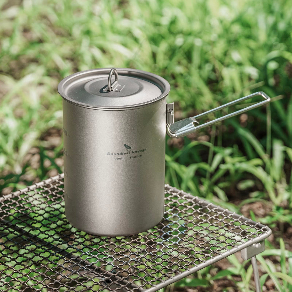 usharedo durable titanium pot for outdoor cooking