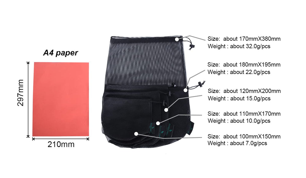 usharedo mesh bag with cords for beach gear and easy organization