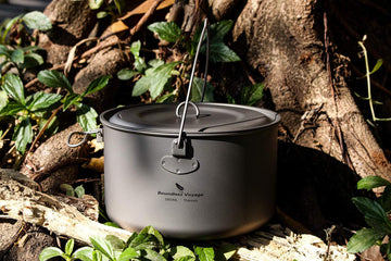 usharedo titanium camping pot lightweight design fits stoves and grills