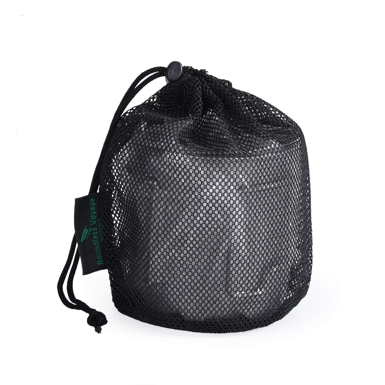 Drawstring bag included with Usharedo mug for travel carry