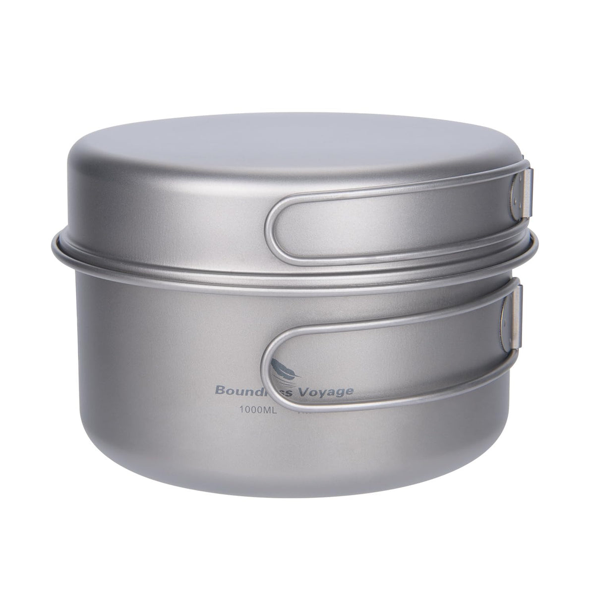 Usharedo titanium pot 1000ml shown as part of outdoor cookware for backpacking meals