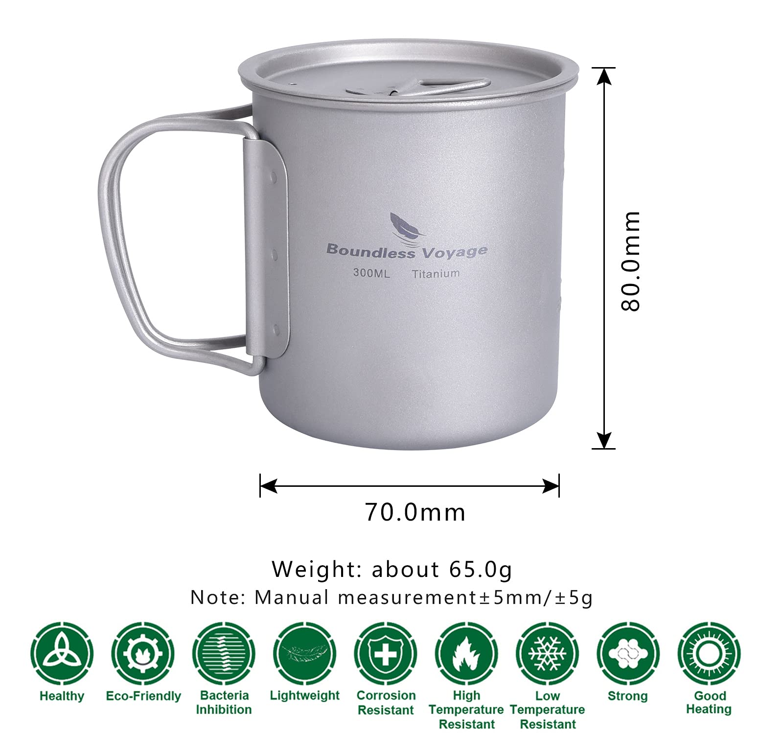 usharedo titanium pot highlighting corner handles to prevent slip during hanging or carrying