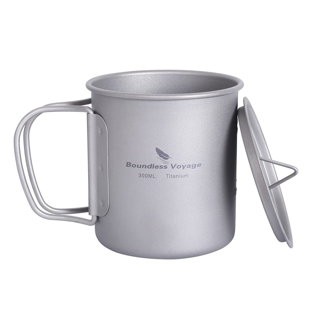 usharedo titanium pot with lid and folding bail handle for easy backpacking cooking