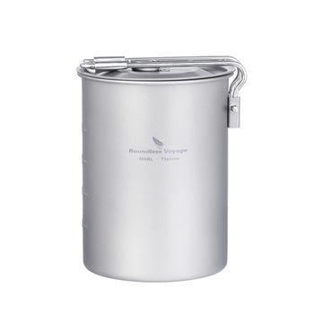 usharedo ultralight 900ml titanium pot with lid for camp cooking