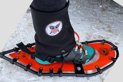 USSSA Snowshoe gaiters side view highlighting fleece liner for extra warmth and wind resistance.