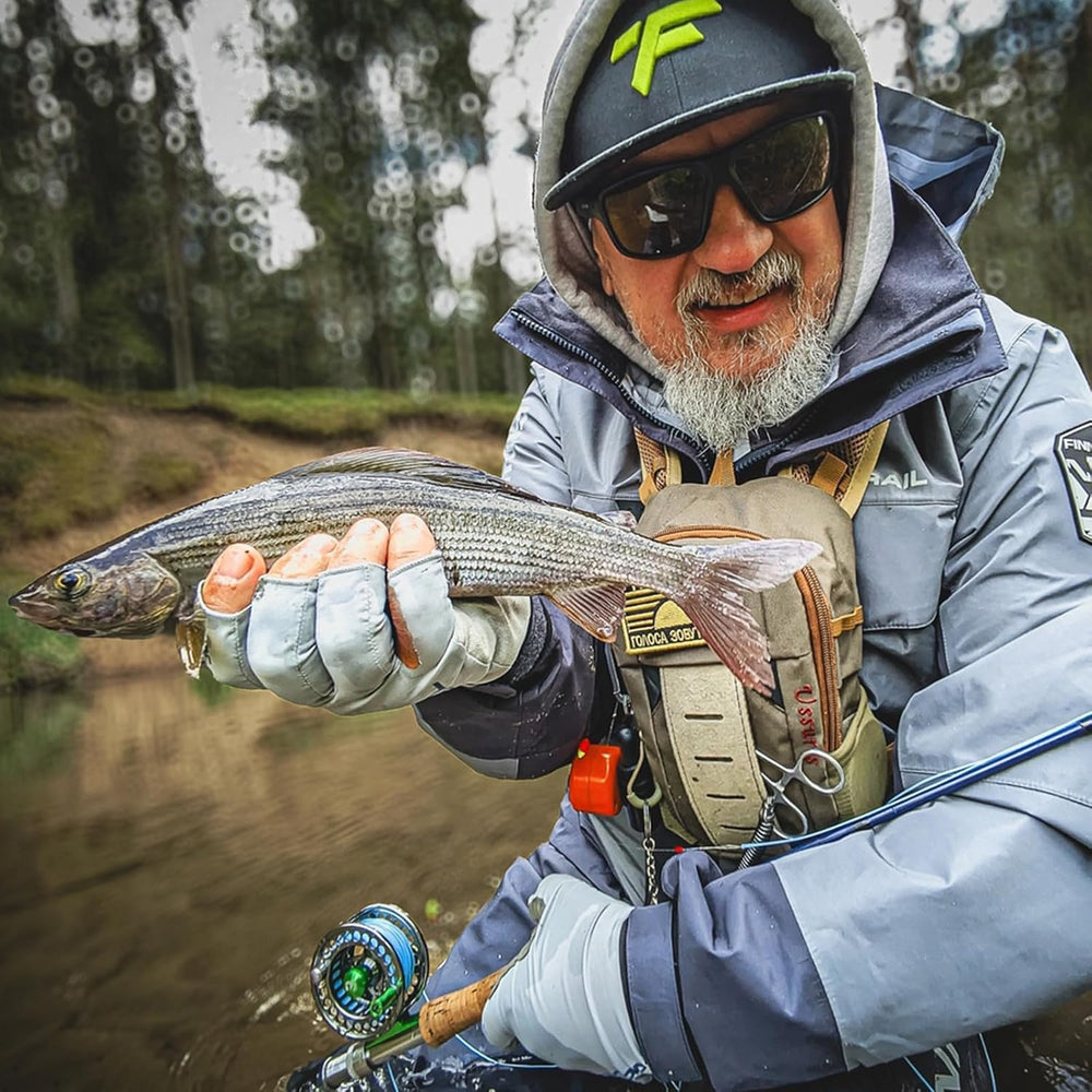 Ussuris chest patch drying flies for quick wet-fly access