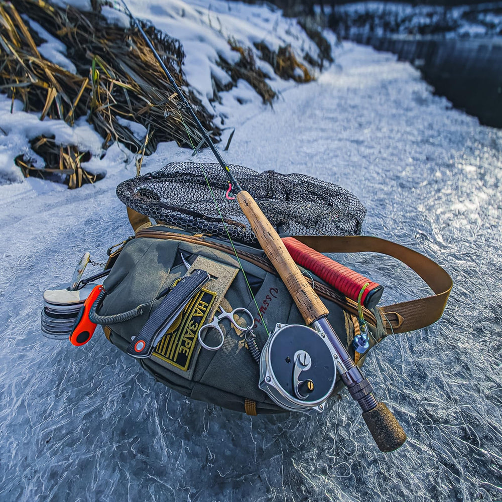 Multiple pockets and organizers for tackle