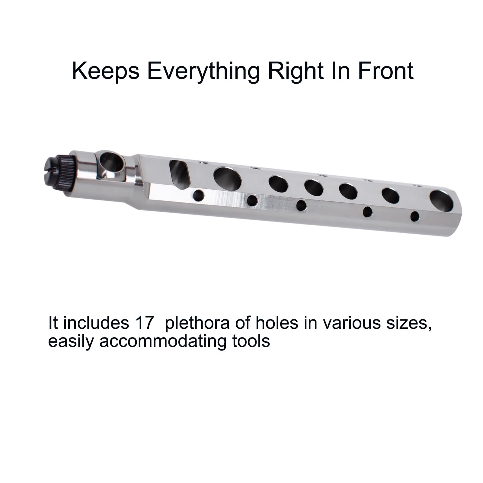 17-hole layout with varied hole sizes for quick access