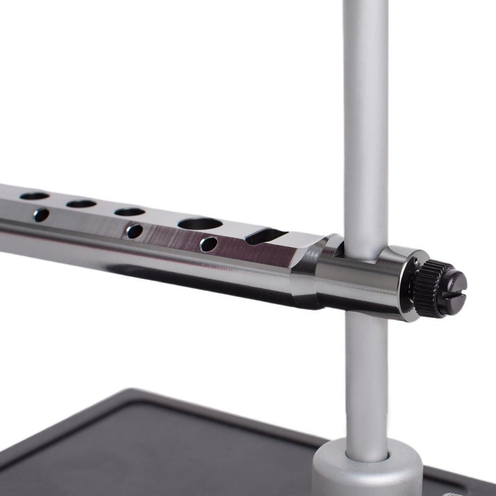 Mounted vice caddy keeps tying tools within reach