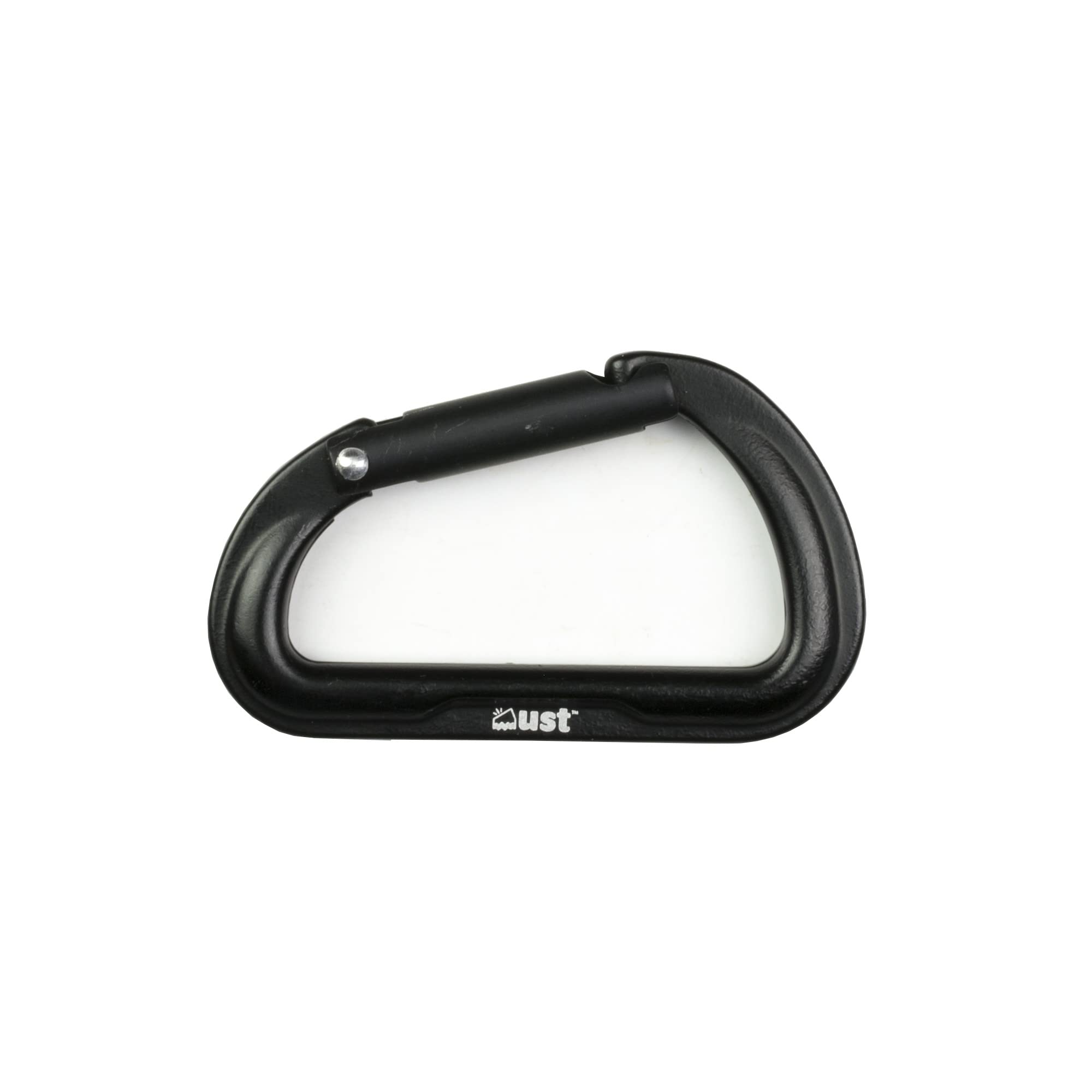 ust Aluminum Carabiner Multitools in black for quick gear attachment on outdoor adventures.
