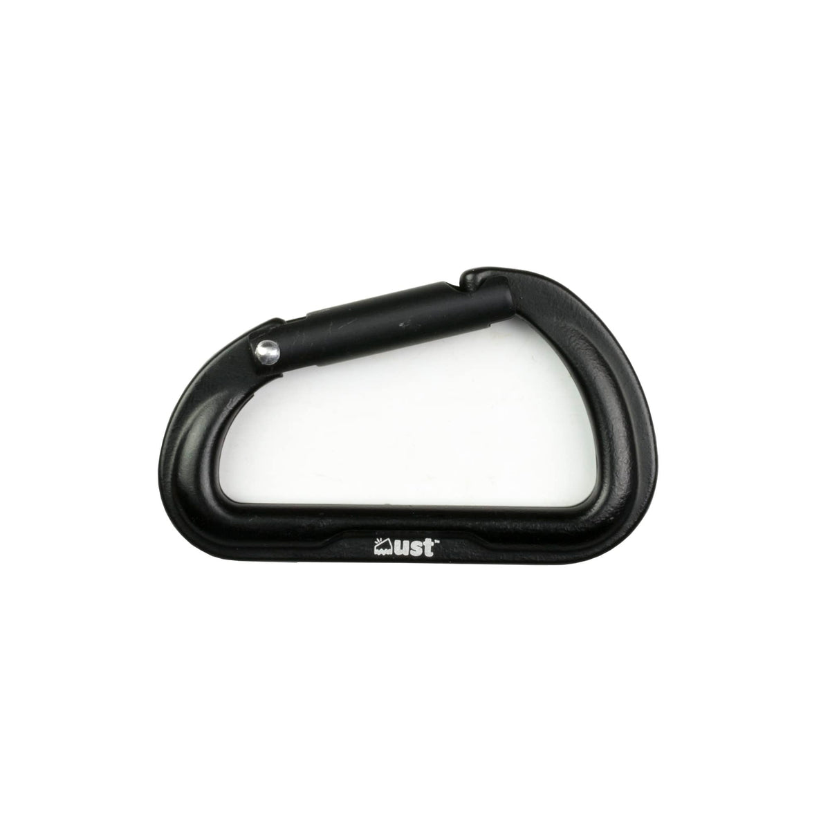 ust Aluminum Carabiner Multitools in black for quick gear attachment on outdoor adventures.