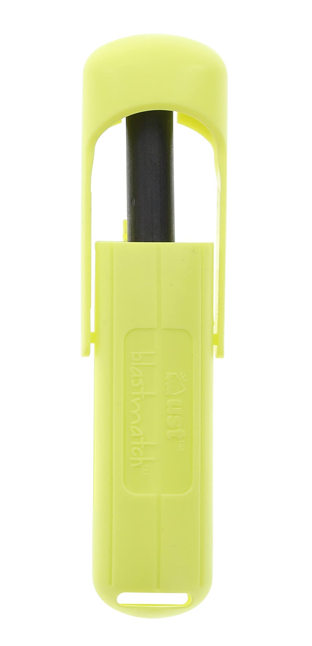 UST BlastMatch fire starter in one-handed use for fast, directed sparks.