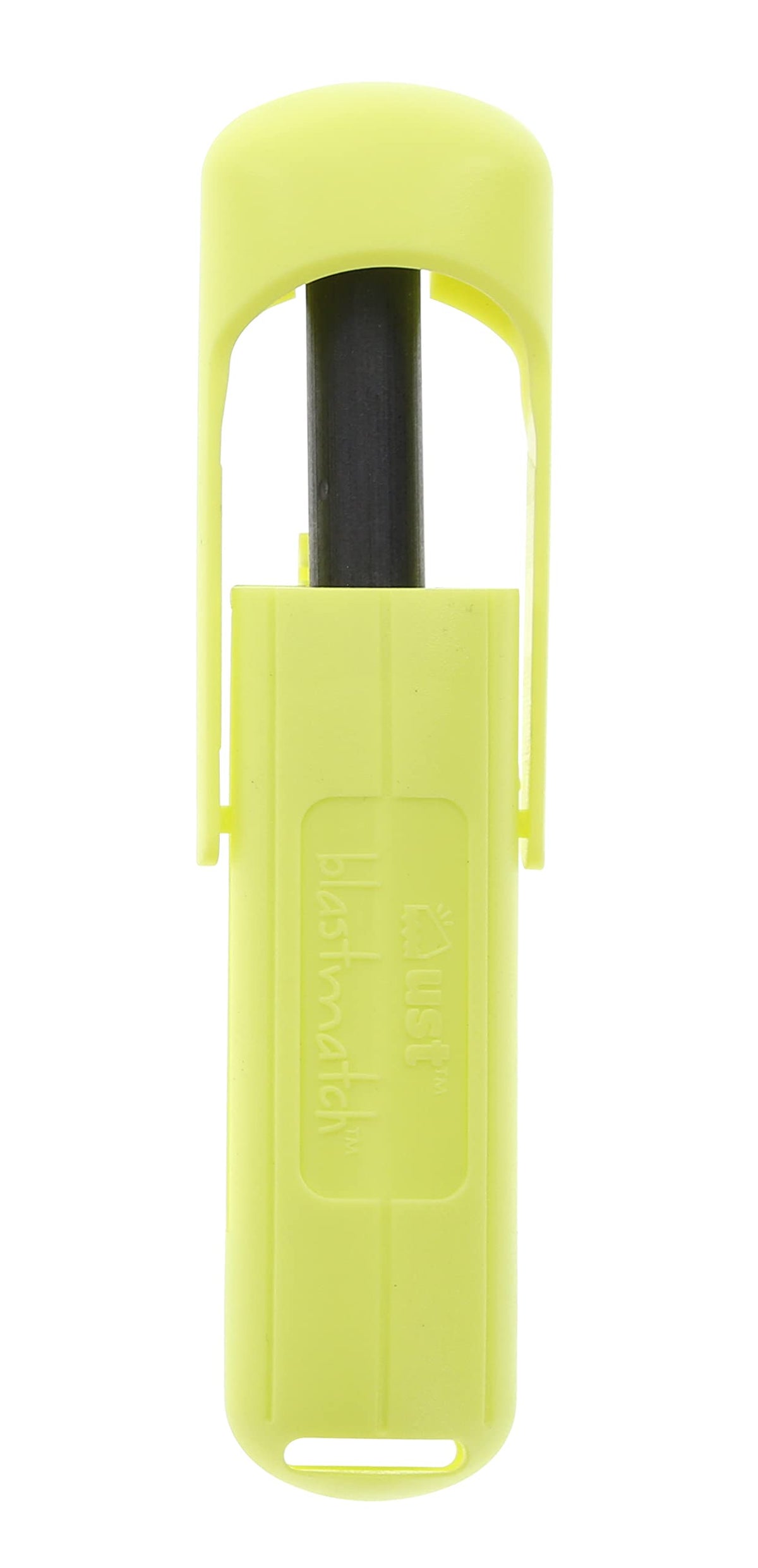 UST BlastMatch fire starter in one-handed use for fast, directed sparks.