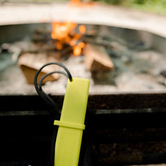Durable flint with safety cap on UST BlastMatch resists rain and weather.
