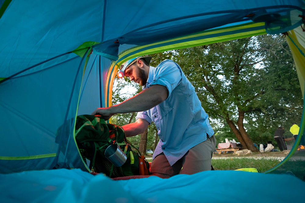 UST Brila 580 headlamp adjustable strap for comfortable wear.