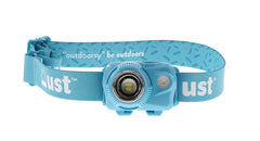 UST Brila 580 headlamp front view with bright beam for distance.