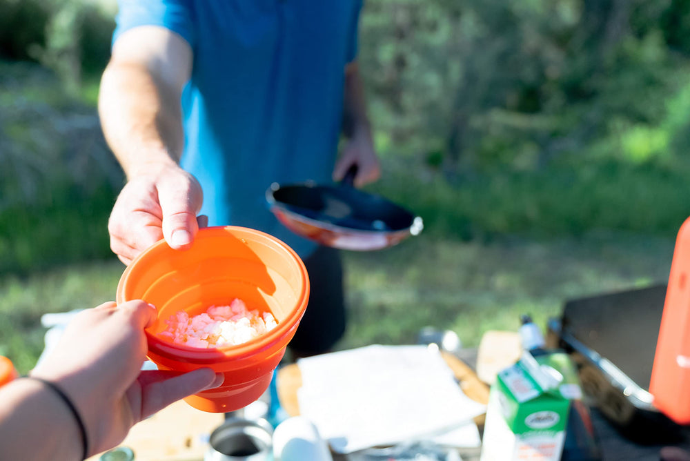 ust FlexWare Bowl Orange serves as a versatile food bowl for meals on the move