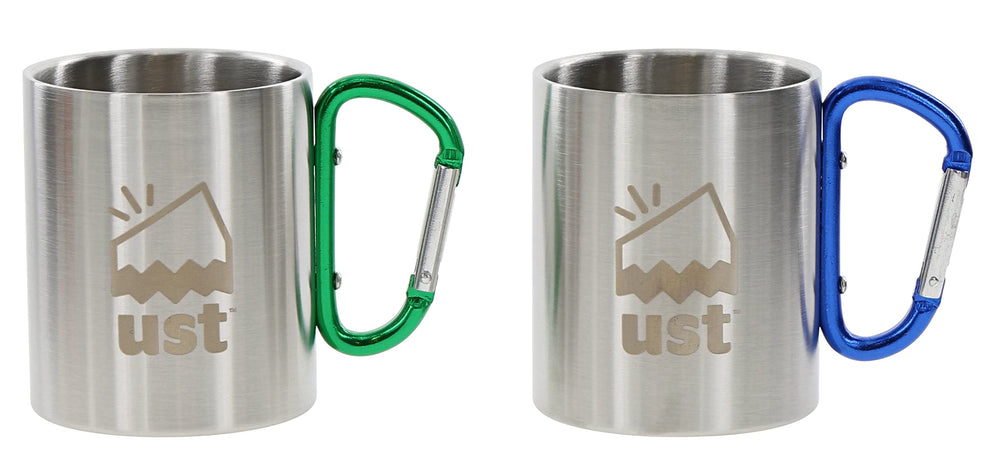 ust KLIPP Biner Mug 1.0 shows double-wall stainless construction for insulation on cool mornings.
