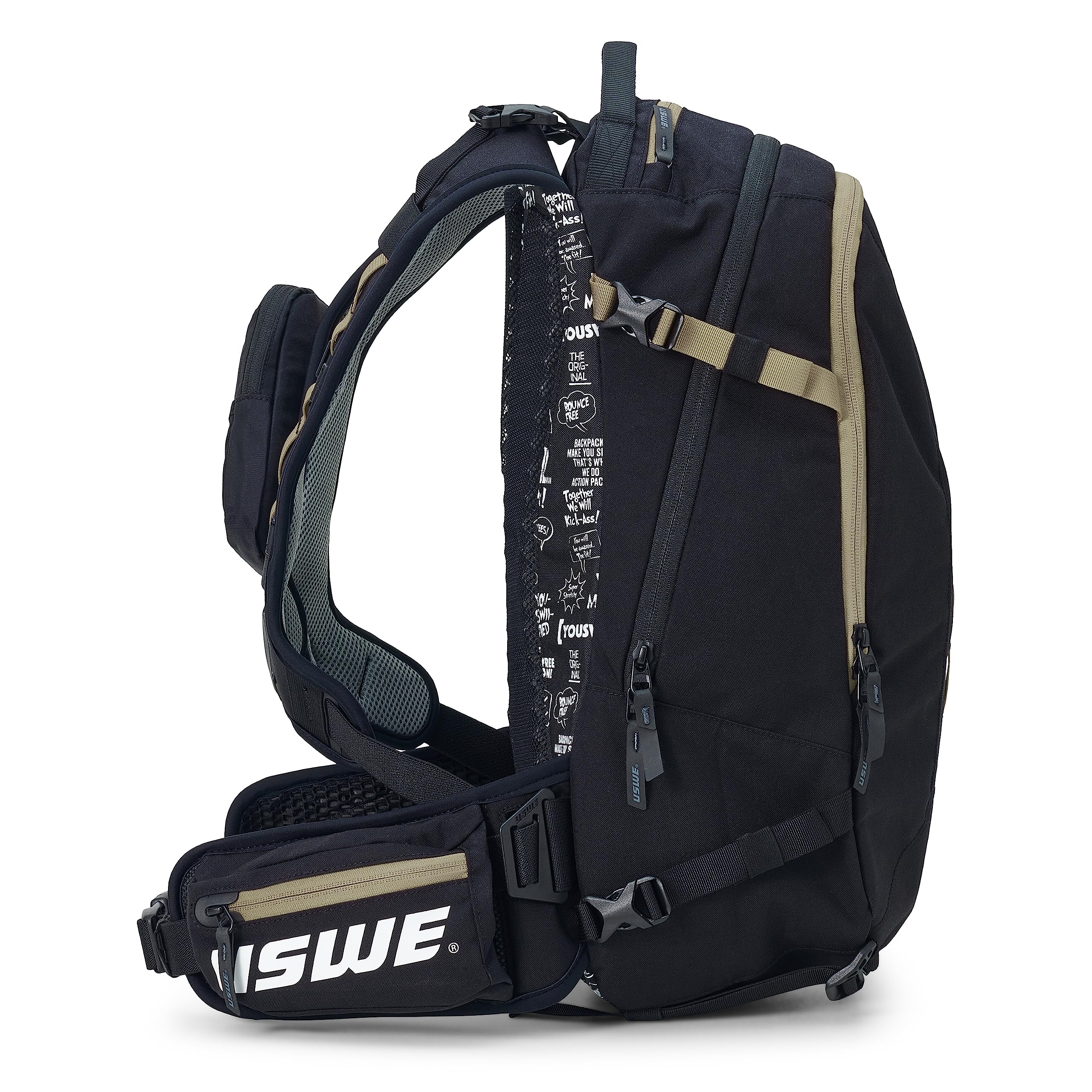 USWE Core ventilated back panel improves airflow during climbs